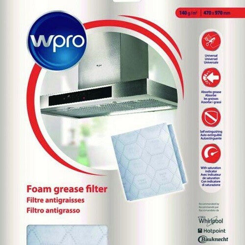 Filtru hotă universal 470 x 970 mm, 140g/m² – 1 bucată – Compatibil