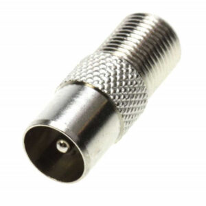 Mufă antenă dreaptă - Adaptor Coax-tată la F-mamă – Compatibil