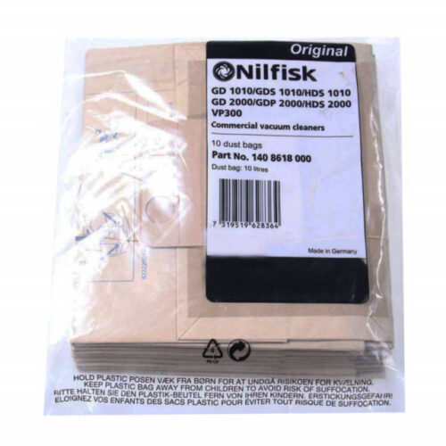 Set saci 10L aspirator Nilfisk 140 8618 000 – 10 bucăți – Original